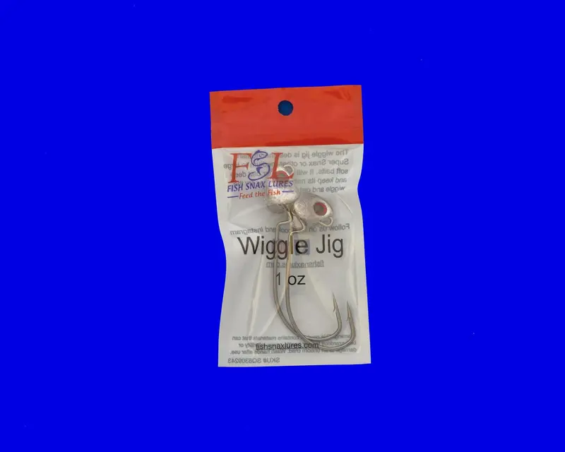 Fish Snax Wiggle Jig Head – 1 Oz, Action-Enhancing Design, 2-Pack 1