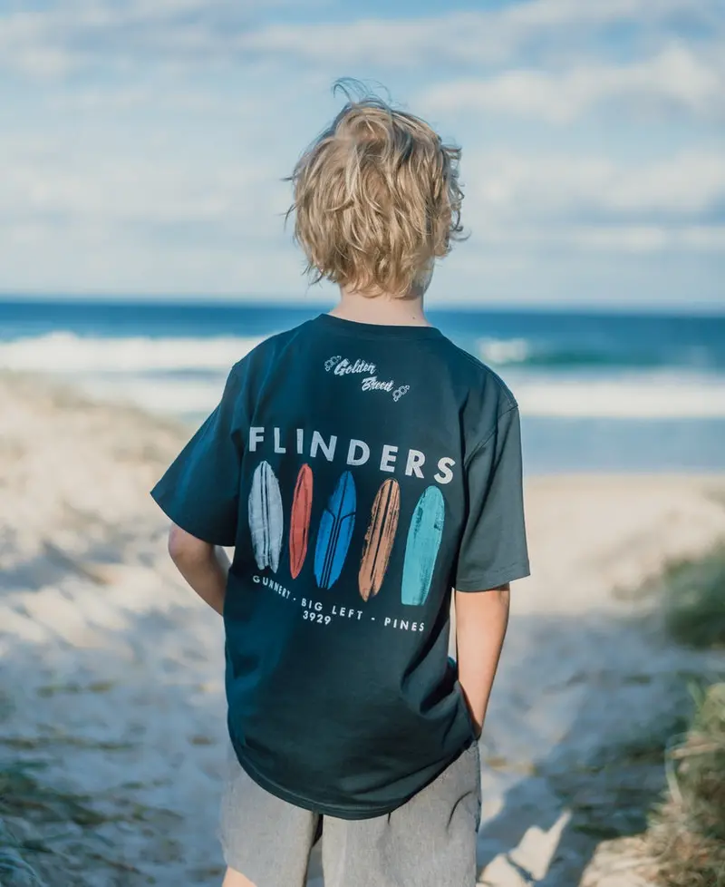 Flinders Boards Boys T-Shirt In Navy 1