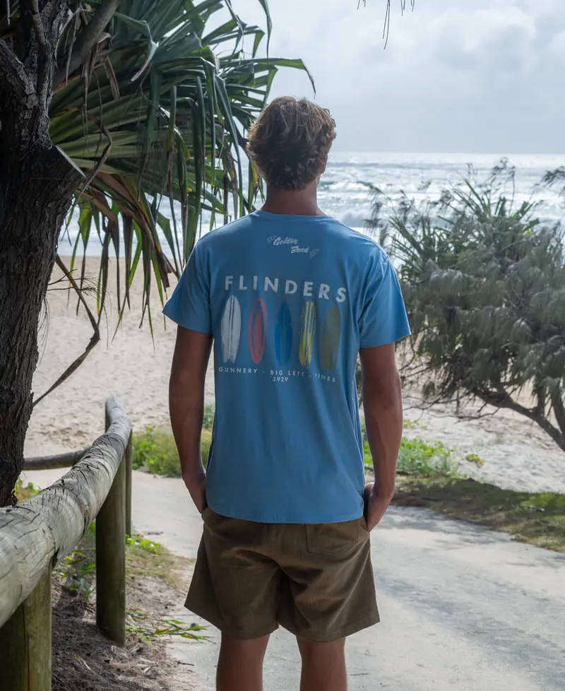 Flinders Boards Graphic T-Shirt In Azure Blue 1