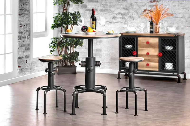 Foskey Industrial-Style Bar Table – Rustic Brown (Cm3367Bt-Table) 1