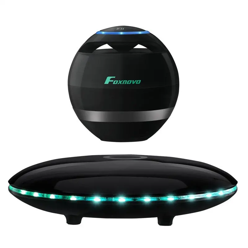 Foxnovo Levitating Bluetooth Speaker – Floating Wireless Audio System With 360° Stereo Sound And Rgb Led Rotation 1