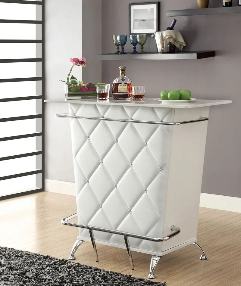 Fuero Assembly-Required Bar Table – Glossy White (Cm-Bt6464Wh) 1