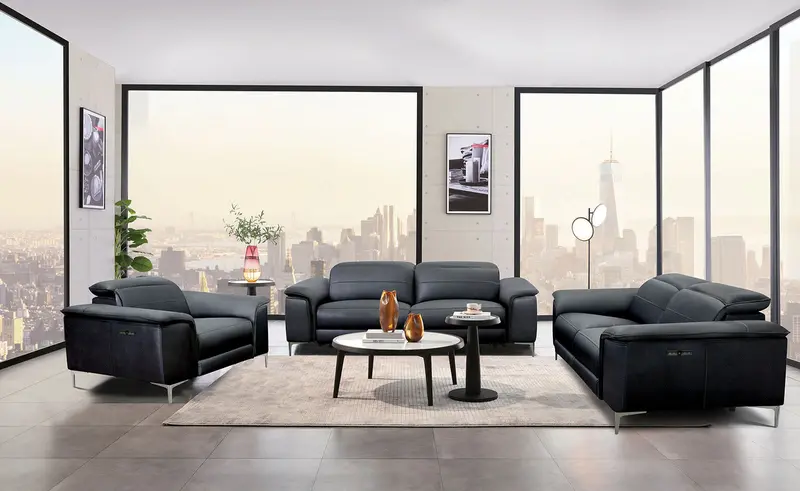 Furniture Of America Ascona 2-Piece Power Reclining Sofa And Loveseat Set 1