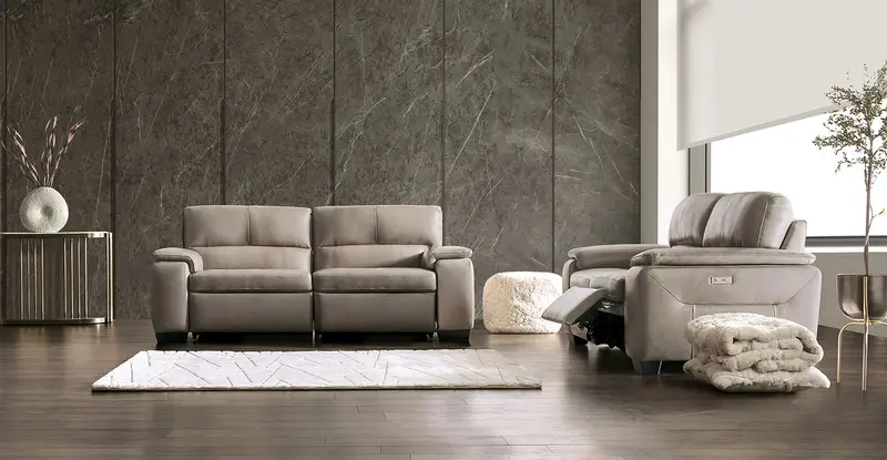 Furniture Of America Balderico 2-Piece Power Reclining Sofa And Loveseat Set 1