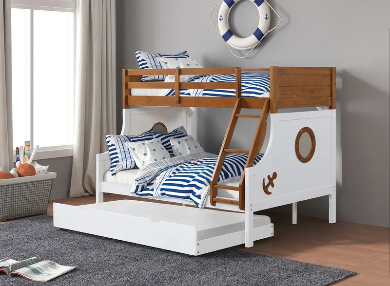 Furniture Of America Nautia Full Bunk Bed In Antique Khaki (Fm-Bk629Ak-Bed) 1
