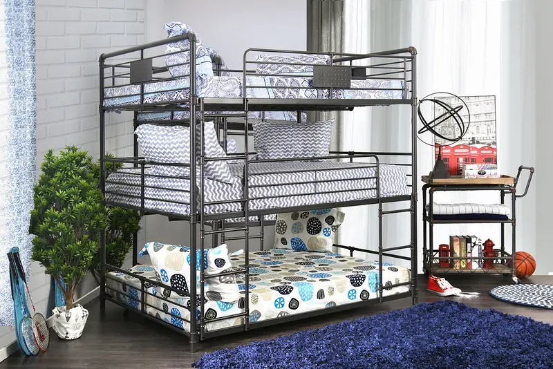 Furniture Of America Olga I Triple-Full Bunk Bed (Cm-Bk912F-Bed) 1