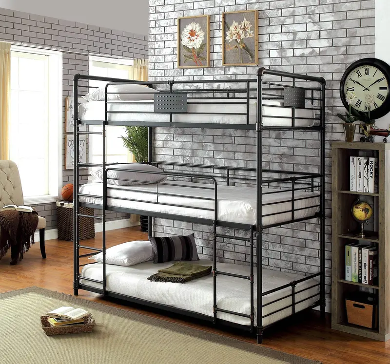 Furniture Of America Olga I Triple-Twin Bunk Bed (Cm-Bk912-Bed) 1