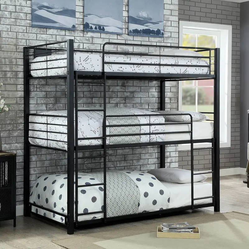 Furniture Of America Olga I Twin Triple-Deck Bunk Bed (Cm-Bk917T-Bed) 1