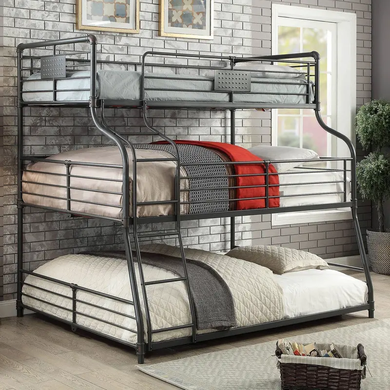 Furniture Of America Olga Iii Twin/Full/Queen Triple-Tier Bunk Bed (Cm-Bk918-Bed) 1