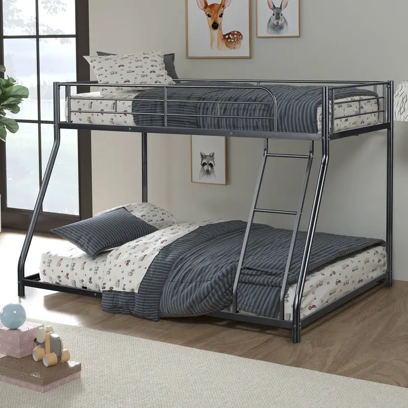 Furniture Of America Panos Full Metal Bunk Bed With Twin Top (Fm-Bk901Bk-Tf) 1
