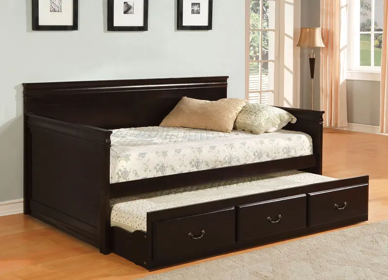 Furniture Of America Sahara Twin Daybed With Twin Trundle – Espresso Finish 1