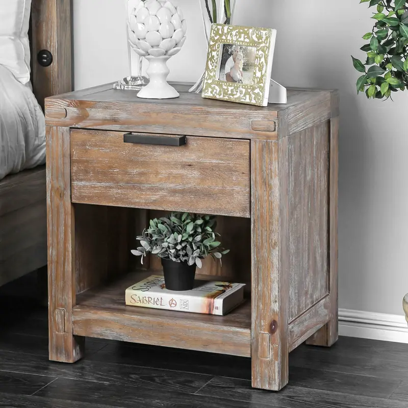 Furniture Of America Wynton Matching Nightstand – Modern Bedroom Accent 1