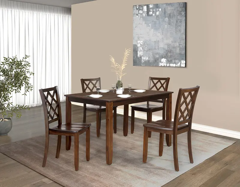 Furniture Of America Yamhill 5-Piece Dining Set With Chairs (Fm3424Ch-T-5Pk) 1