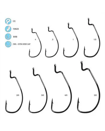 Gamakatsu Extra Wide Gap Worm Hook – Offset Shank For Thick Baits 1