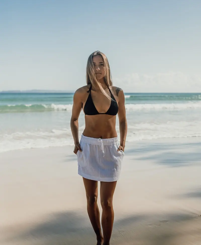 Gigi Linen Mini Skirt – Pure White 1