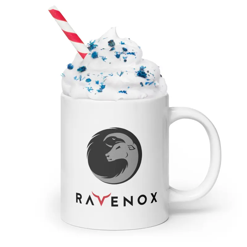Glossy White Ceramic Mug By Ravenox – Dishwasher-Safe & Microwave-Safe 3