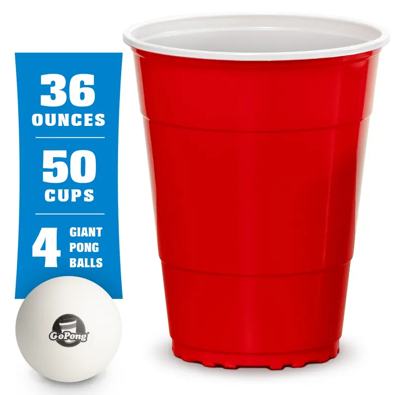 Gobig 36Oz Oversized Red Party Cups – 50-Cup Giant Pack 1