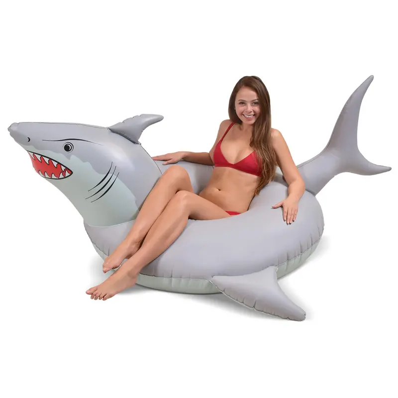 Gofloats Chewy The Shark Inflatable Party Tube Raft 1