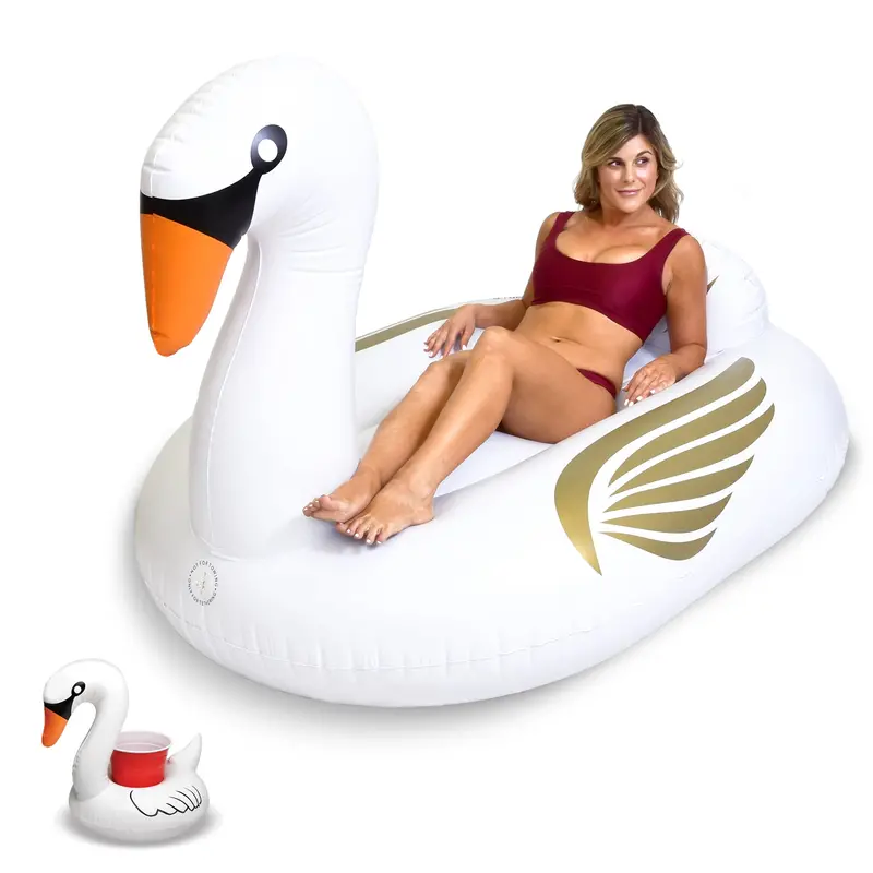 Gofloats Elegant Swan Giant Inflatable Pool Float 1