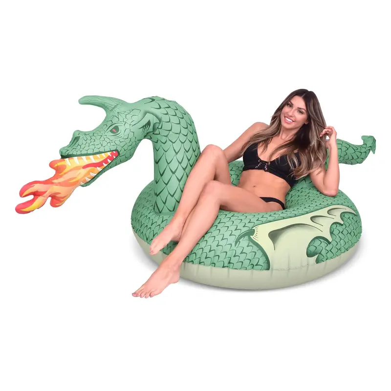 Gofloats Fire Dragon Inflatable Party Tube Raft 1