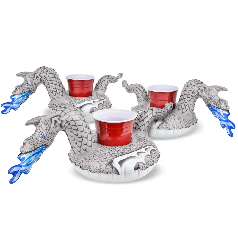 Gofloats Ice Dragon Inflatable Drink Holders (3-Pack) 1