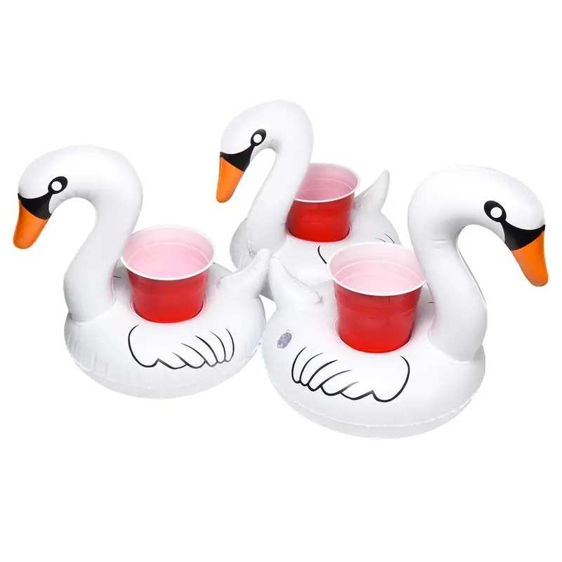 Gofloats Inflatable Drink Floats – 3-Pack Classic Swan 1