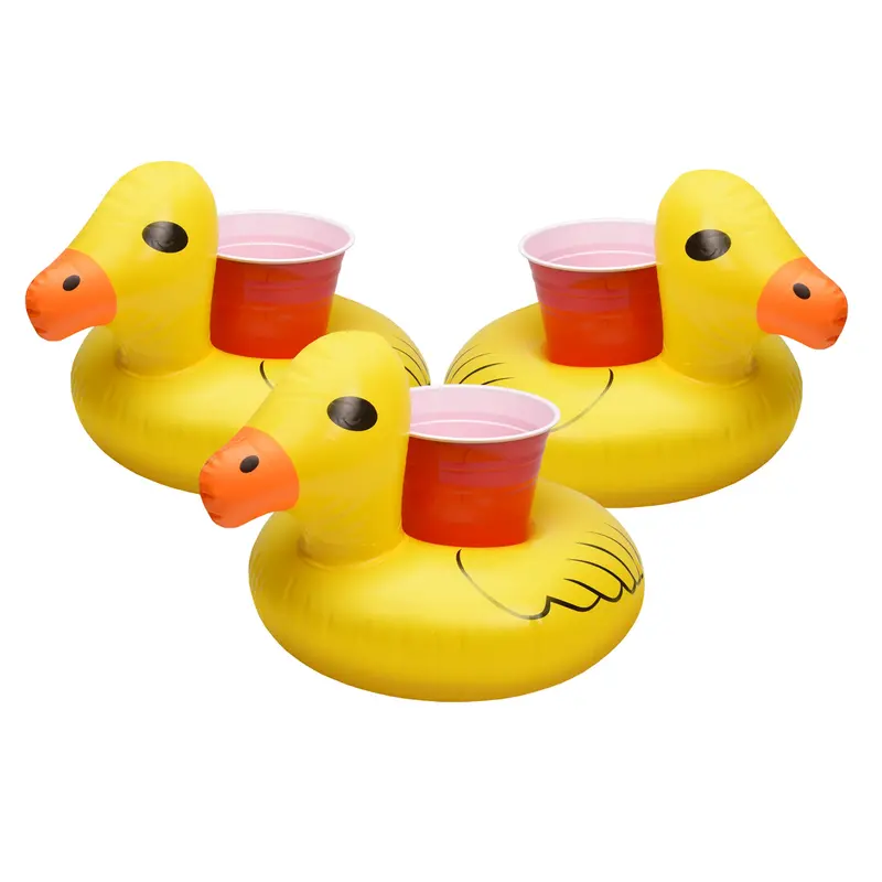 Gofloats Inflatable Drink Floats – 3-Pack Duck Shape 1