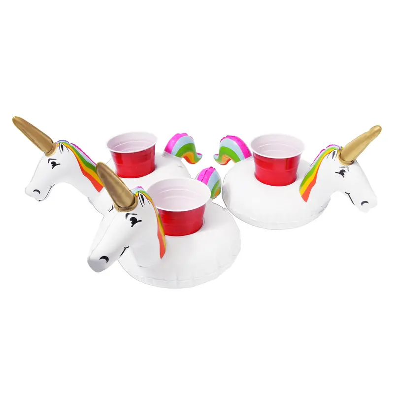 Gofloats Inflatable Drink Floats – 3-Pack Unicorn Design 1