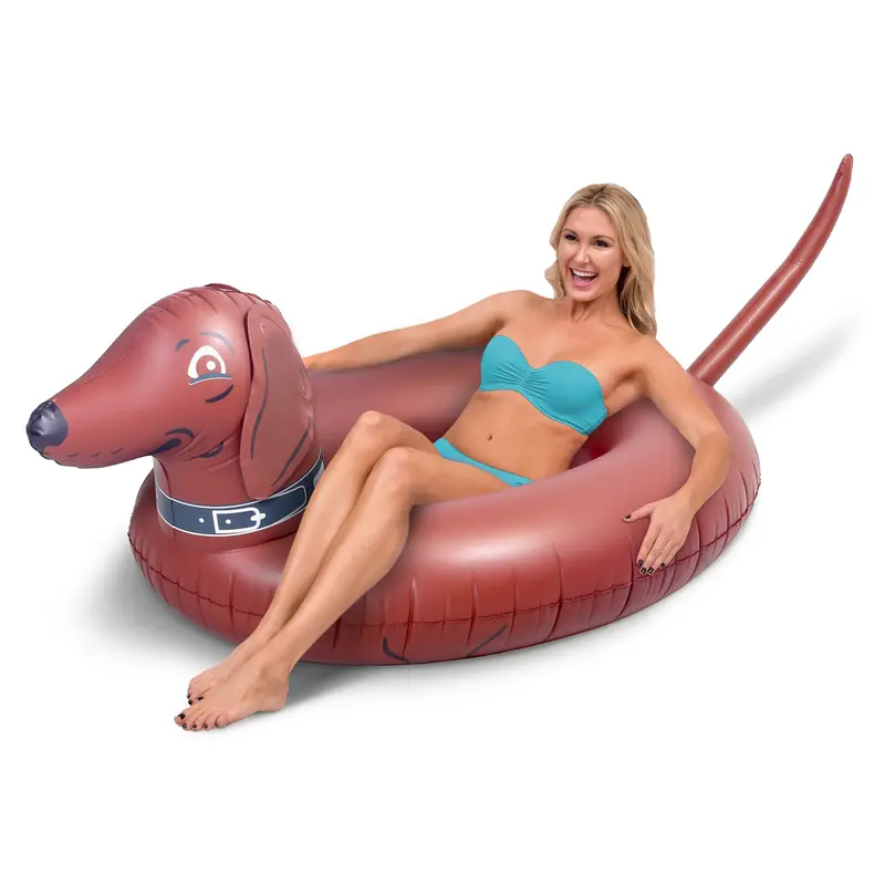 Gofloats Weiner Dog Inflatable Pool Float – Party Tube Raft 1