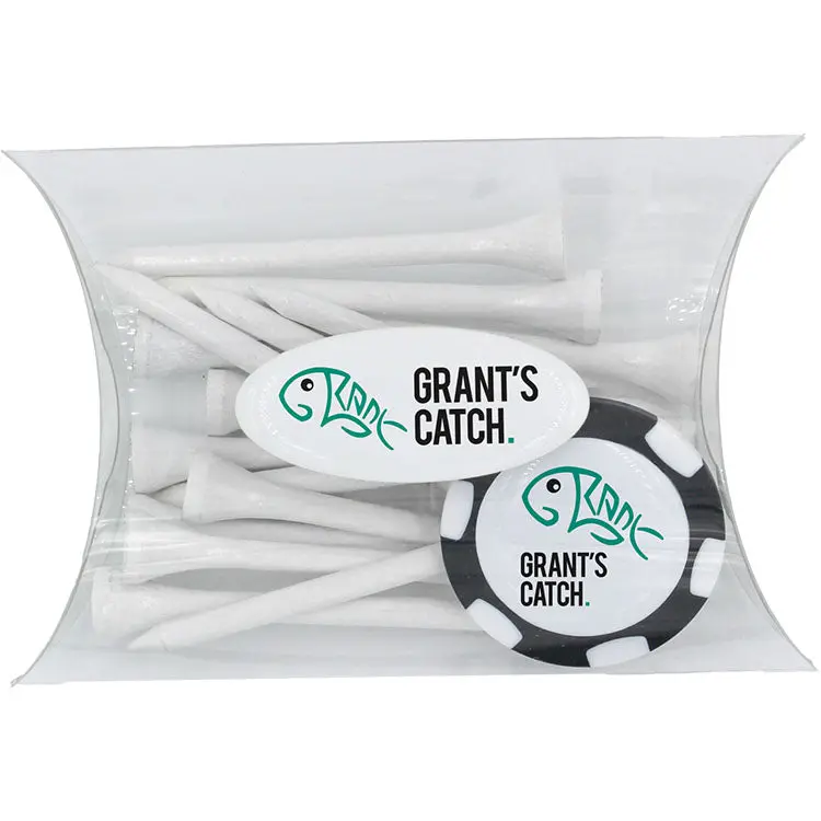 Golf Tournament Pack With Tees And Personalized Poker Chip 1