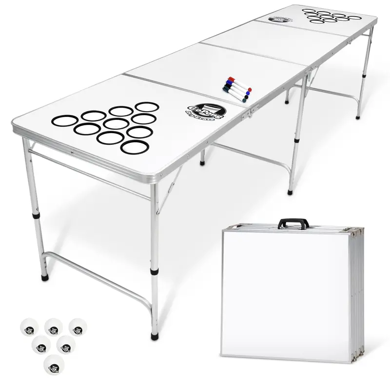 Gopong 8-Foot Customizable Dry-Erase Beer Pong Table 1