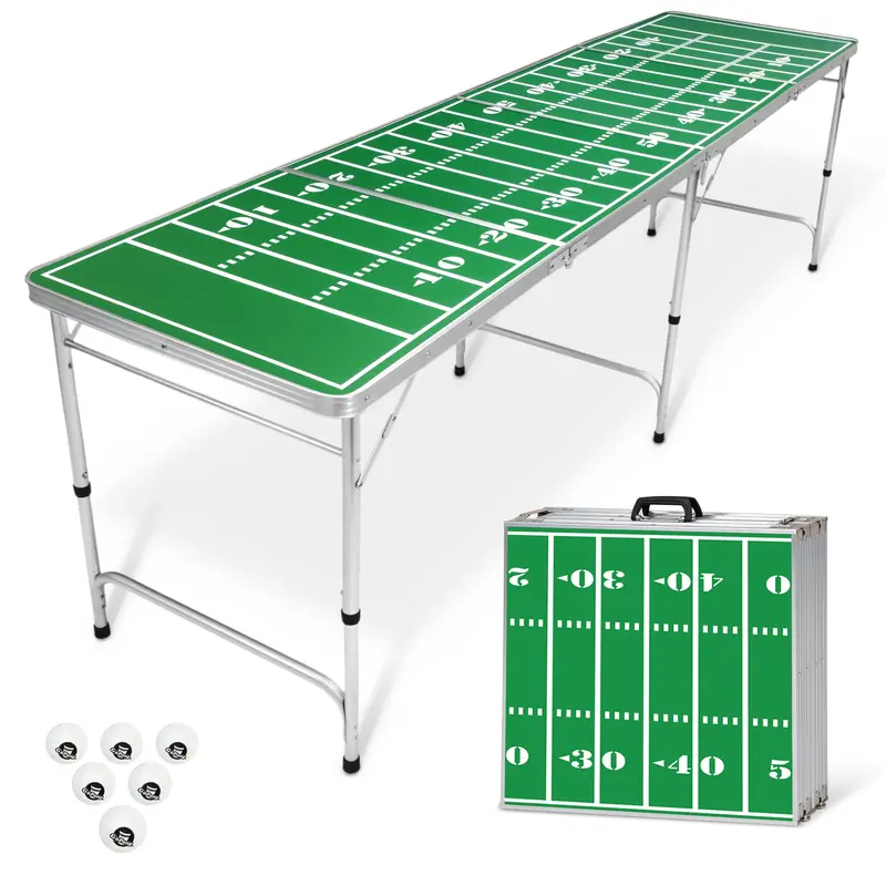 Gopong 8-Foot Football-Themed Beer Pong Table 1