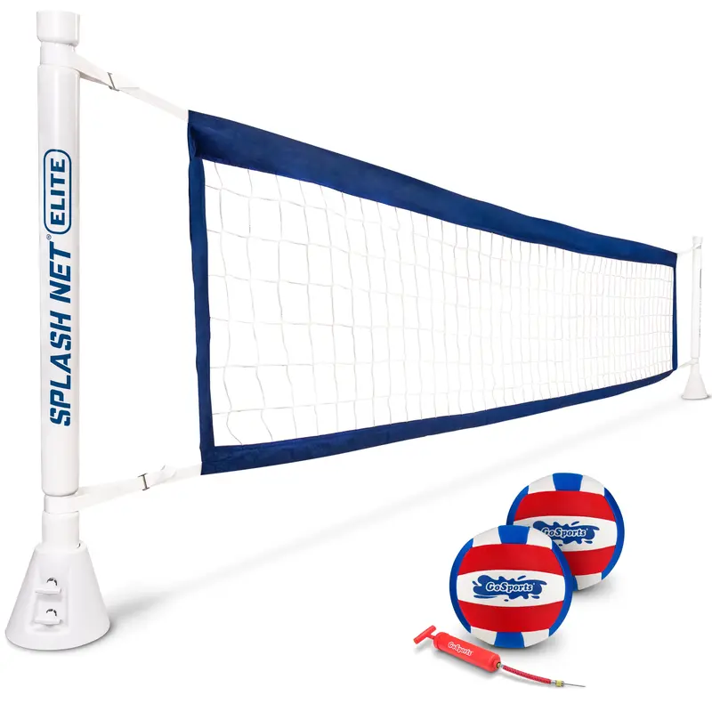 Gosports Deck-Mounted Splash Net Elite – Inground Pool Volleyball Game System 1