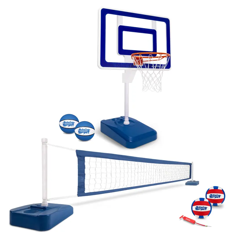 Gosports Splash Hoop Elite 2-In-1 Pool Game Set: Basketball And Volleyball Combo 1