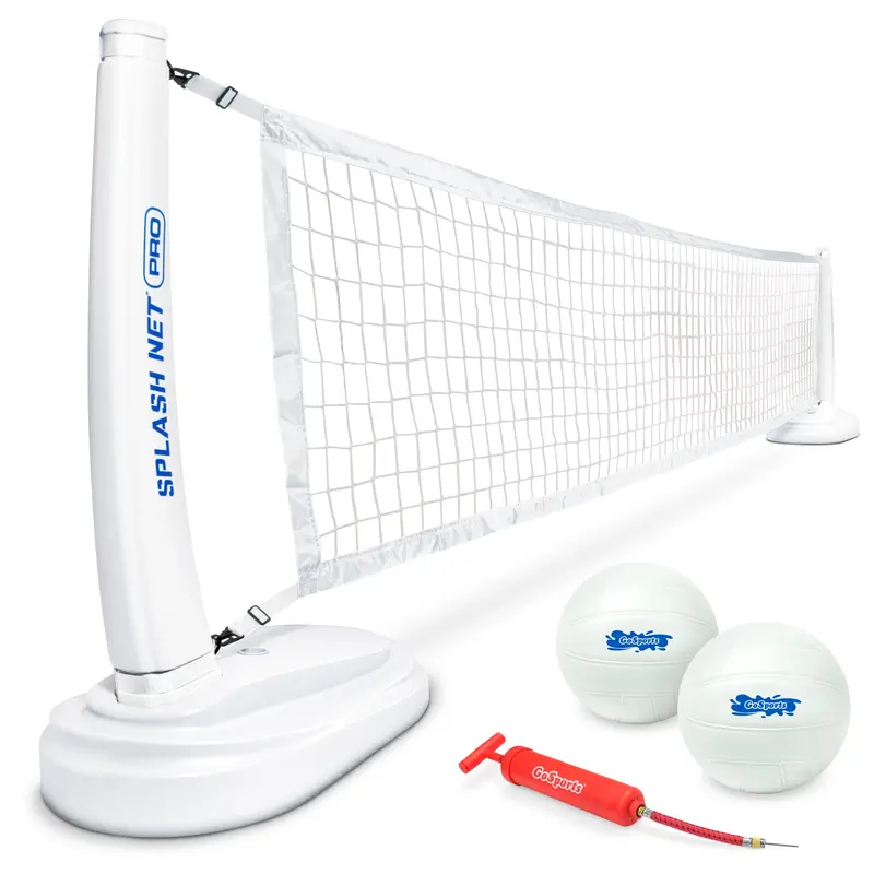 Gosports Splash Net Pro – Premium Pool Volleyball Set With 2 Water Balls & Pump (White) 1