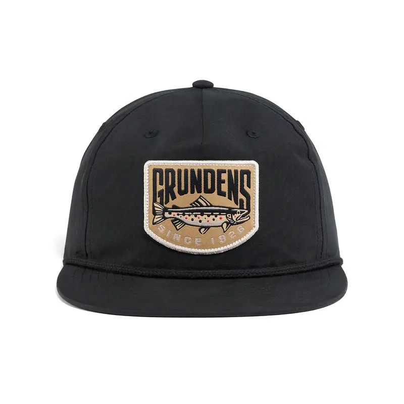 Grundens Trout Patch Trucker Hat – Black 1