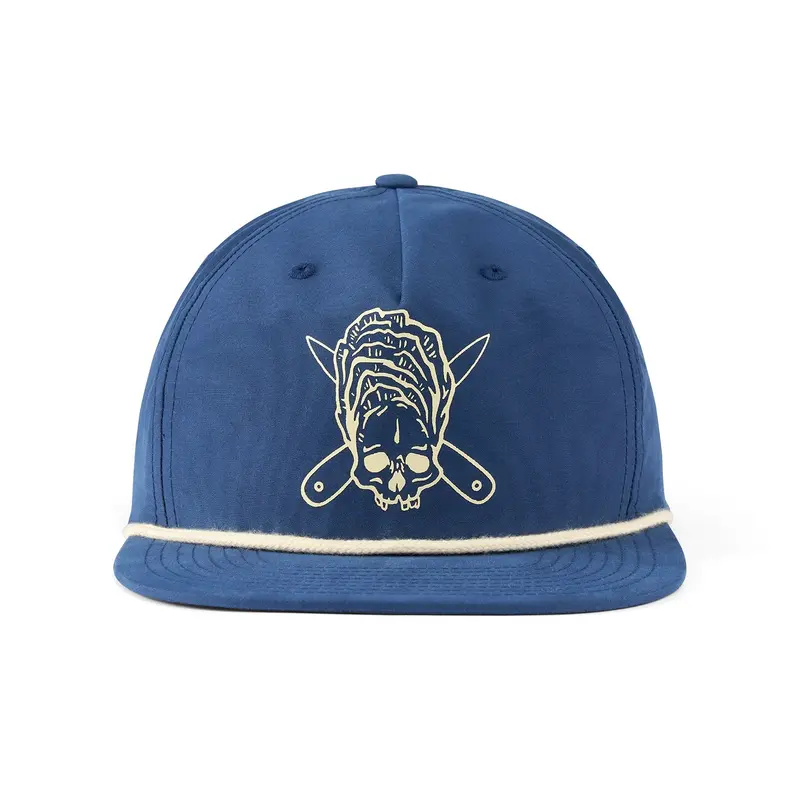 Grundens Zero Shucks Rope Trucker Hat – Blue Abyss Colorway 1