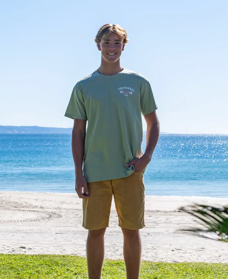 G&S Surfboards Classic Tee – Sage Heather 1