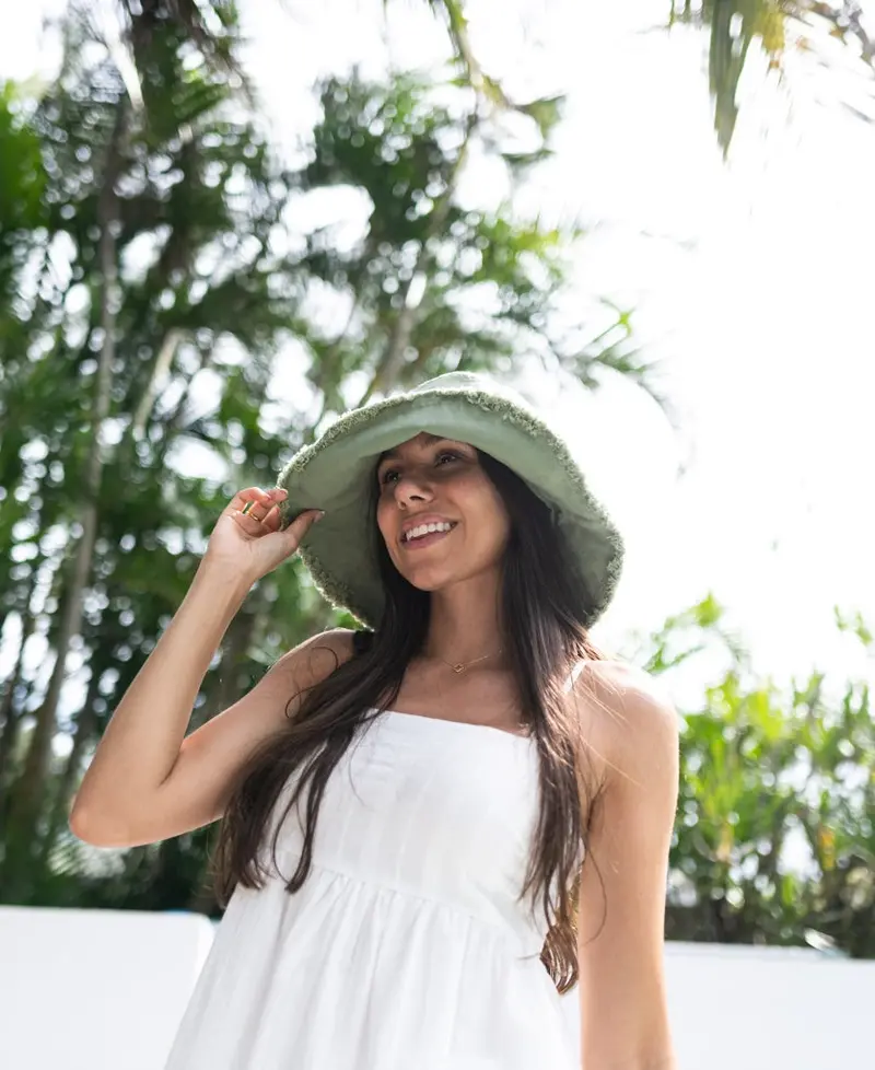 Halo Bucket Hat – Olive Green 1