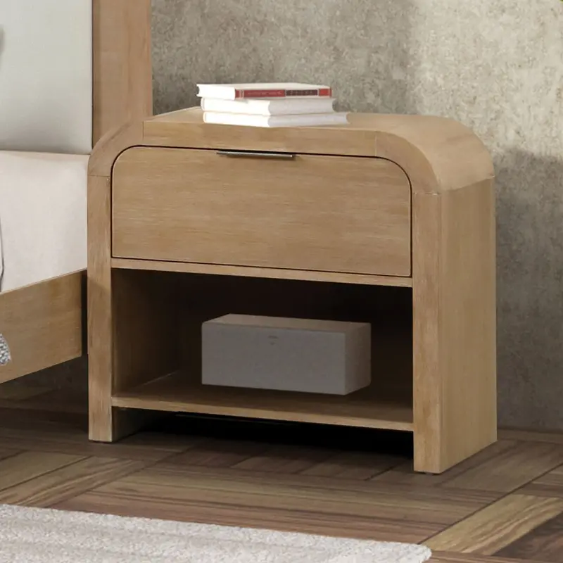 Handforth Nightstand By Furniture Of America – Compact Bedroom Side Table With Drawer (Fm7705Nt-N) 1