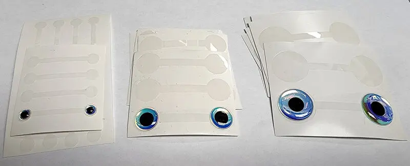 Hareline Fold-Over Eye Tabs – Medium, Compatible With Eyes Up To 1/2" 1