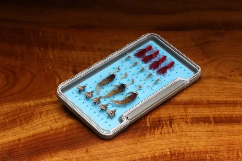 Hareline Medium Flicon Silicone Fly Box – 4" X 7" Double-Sided Organizer 1