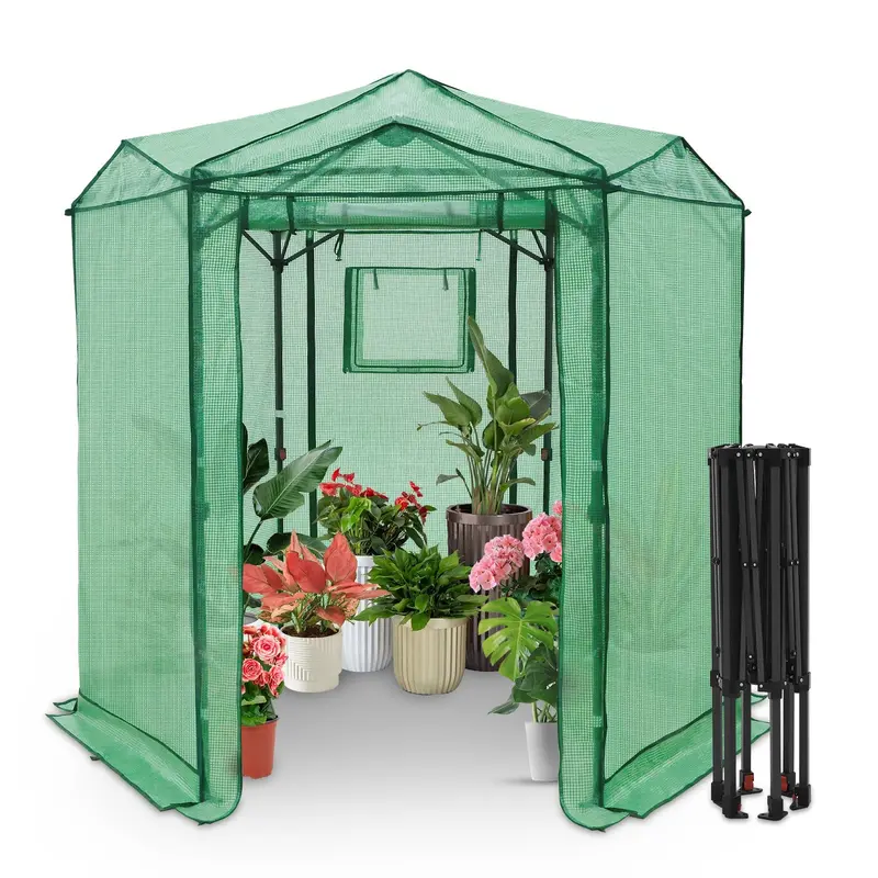 Hexagonal Pop-Up Greenhouse – 6.6 Ft × 6.6 Ft Or 8.5 Ft × 8.5 Ft 1