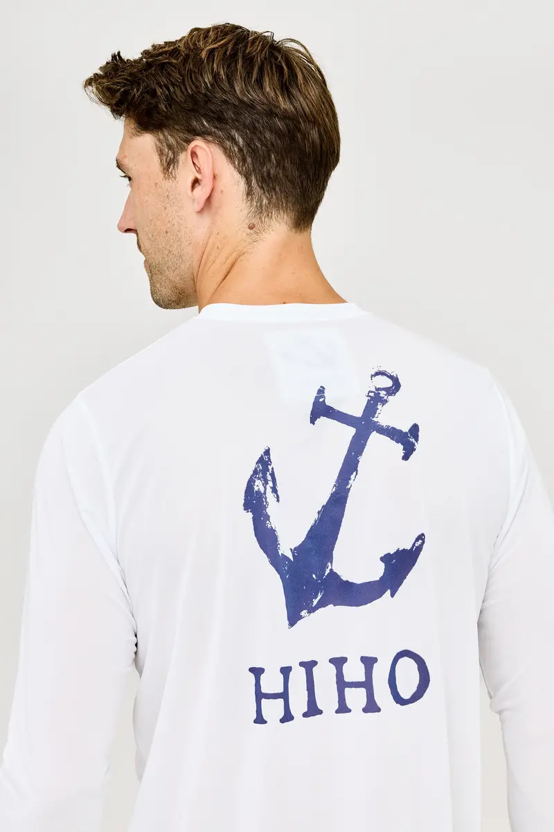 Hiho Anchor Upf50 Sun Shirt In Crisp White 1