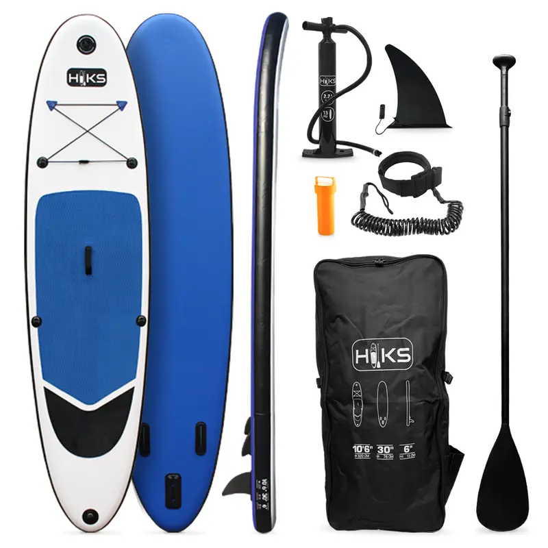 Hiks 10.6' Inflatable Stand-Up Paddleboard Kit – Big Blue (30" Wide) 1