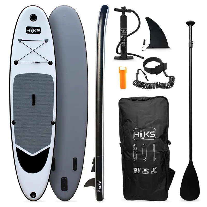 Hiks 10.6' Inflatable Sup Board Set – Battleship Grey Colorway 1