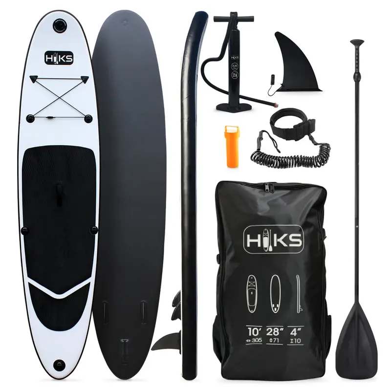 Hiks 10' Inflatable Sup Board Set – Sleek Midnight Black Finish 1