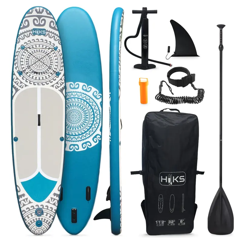 Hiks 11'2" Inflatable Stand-Up Paddleboard (Sup) Kit – Tribal Samoa Design 1