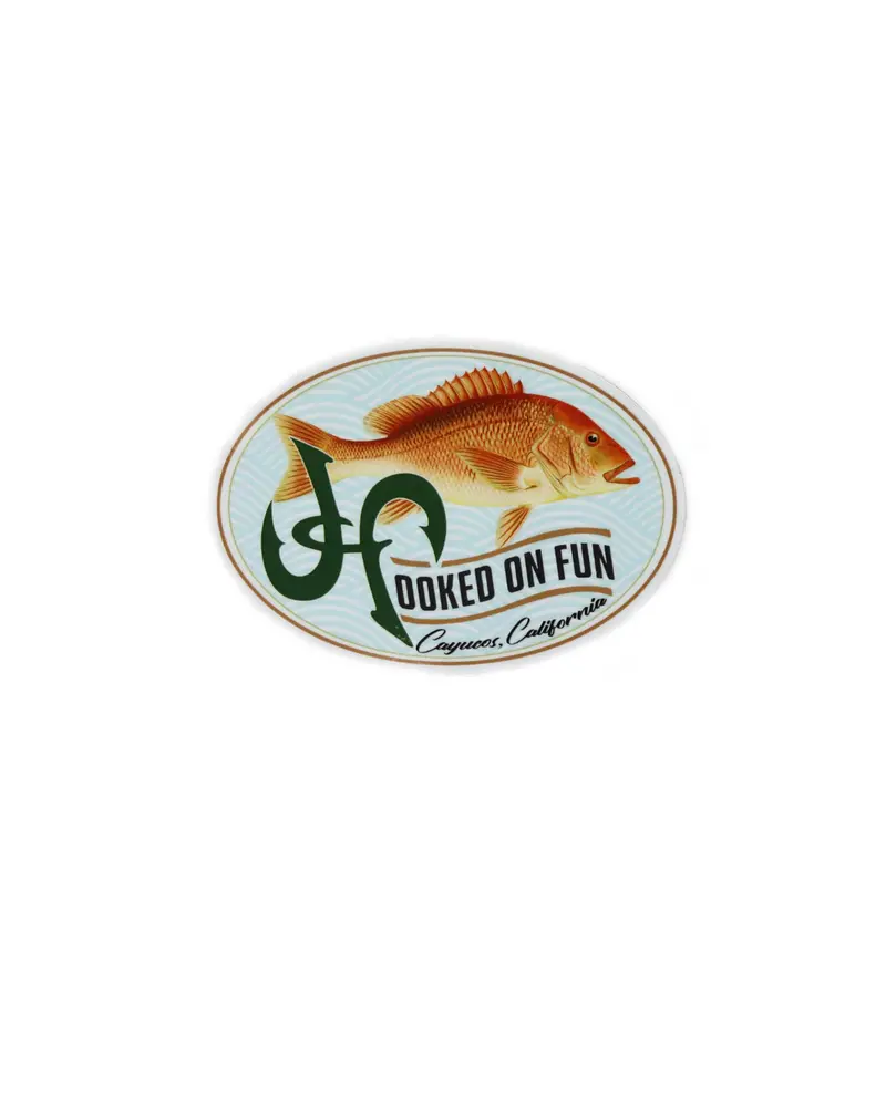 Hooked On Fun Seabass Sticker – Premium Outdoor-Grade Vinyl 1