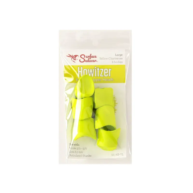 Howitzer Baitfish Popper Head – Small Size #385, Yellow-Chartreuse 1